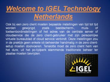 Top Thin Client Applications in Netherlands