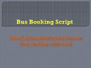 PHP Bus Booking Script
