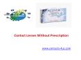 Order Contact Lenses Without Prescription Online PowerPoint PPT Presentation