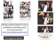 Hiring a photo booth in your wedding or birthday party