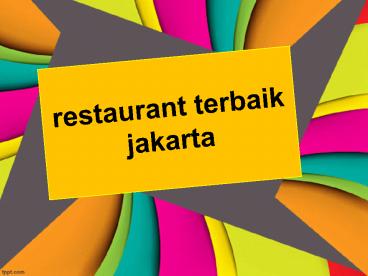 restaurant terbaik jakarta