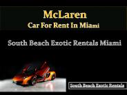 McLaren Rental Miami