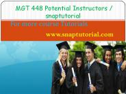 MGT 448 proactive tutors / snaptutorial.com