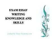 Exam essay Writing Knowledge and Skills