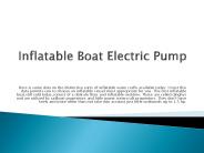 Inflatable Boat Electric Pump