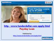 www.LenderDollar.com Promo Code