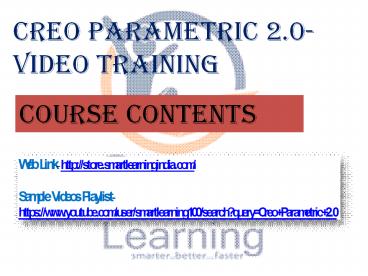 Creo Parametric 2.0- Video Training