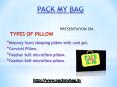 Memory foam sleeping pillow with cool gel. Cervical Pillow. Feather Soft microfibre pillow PowerPoint PPT Presentation
