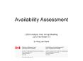 Availability Assessment PowerPoint PPT Presentation