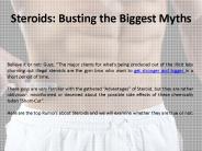 Steroids: Busting the Biggest Myths