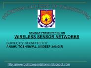 SEMINAR PRESENTATION ON