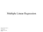 Multiple Linear Regression