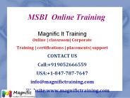 Microsoft Business Intelligence online Training in Canada