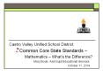 Western Placer Unified School District Common Core State Overview Presentation PowerPoint PPT Presentation