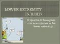 LOWER EXTREMITY INJURIES PowerPoint PPT Presentation