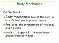 Body Mechanics PowerPoint PPT Presentation