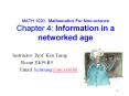 MATH 1020: Mathematics For Non-science Chapter 4: Information in a networked age PowerPoint PPT Presentation