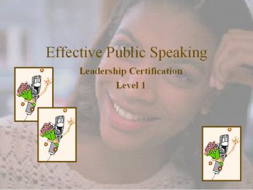 Effective Public Speaking