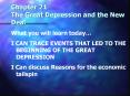 Chapter 21 The Great Depression and the New Deal PowerPoint PPT Presentation