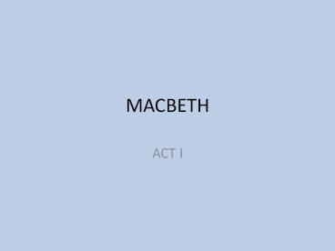 MACBETH