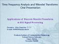 Time Frequency Analysis and Wavelet Transforms Oral Presentation PowerPoint PPT Presentation