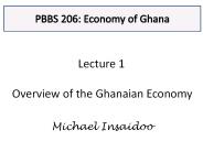 Overview of the Ghanaian Economy