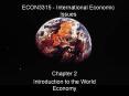 ECON3315 - International Economic Issues PowerPoint PPT Presentation