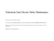 Pedestrian Gate Electric Strike Maintenance