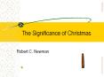 The Significance of Christmas PowerPoint PPT Presentation