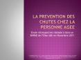 LA PREVENTION DES CHUTES CHEZ LA PERSONNE AGEE PowerPoint PPT Presentation