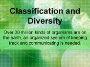 Classification and Diversity