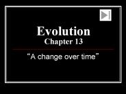 Evolution Chapter 13