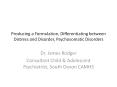 Producing a Formulation, Differentiating between Distress and Disorder, Psychosomatic Disorders PowerPoint PPT Presentation