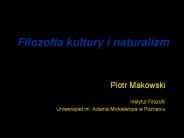 Filozofia kultury i naturalizm