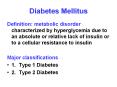 Diabetes Mellitus PowerPoint PPT Presentation