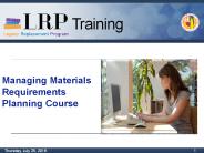 Managing Materials Requirements Planning Course