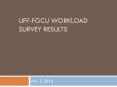 UFF-FGCU WORKLOAD SURVEY RESULTS PowerPoint PPT Presentation