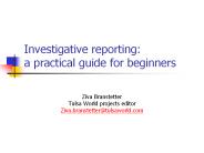 Investigative reporting: a practical guide for beginners