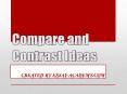 Compare and Contrast Essay ideas PowerPoint PPT Presentation