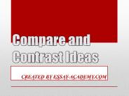 Compare and Contrast Essay ideas