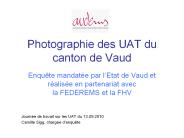 Photographie des UAT du canton de Vaud