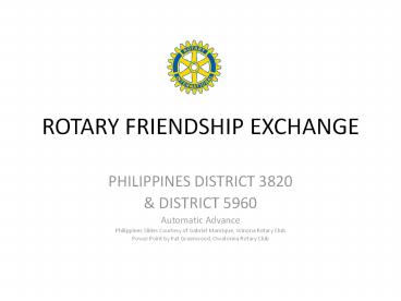 ROTARY FRIENDSHIP EXCHANGE