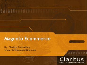 What is Magento eCommerce?