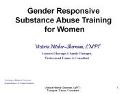 Gender Responsive Substance Abuse Training for Women