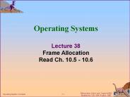 Module 7:  Process Synchronization