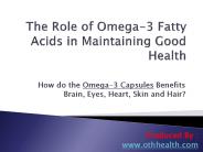 Omega 3 Fatty Acids Health Benefits