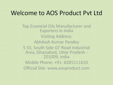 Menthol Crystal | Essential Natural oils Manufacturers India