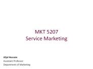 MKT 5207 Service Marketing