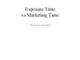 Exposure Time vs Marketing Time The Secret is Revealed PowerPoint PPT Presentation