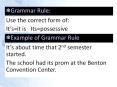 Grammar Rule for the Week: PowerPoint PPT Presentation